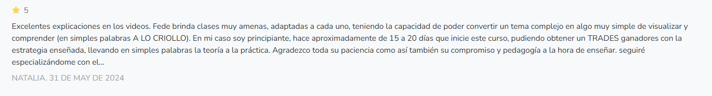 Testimonio alumno Natalia